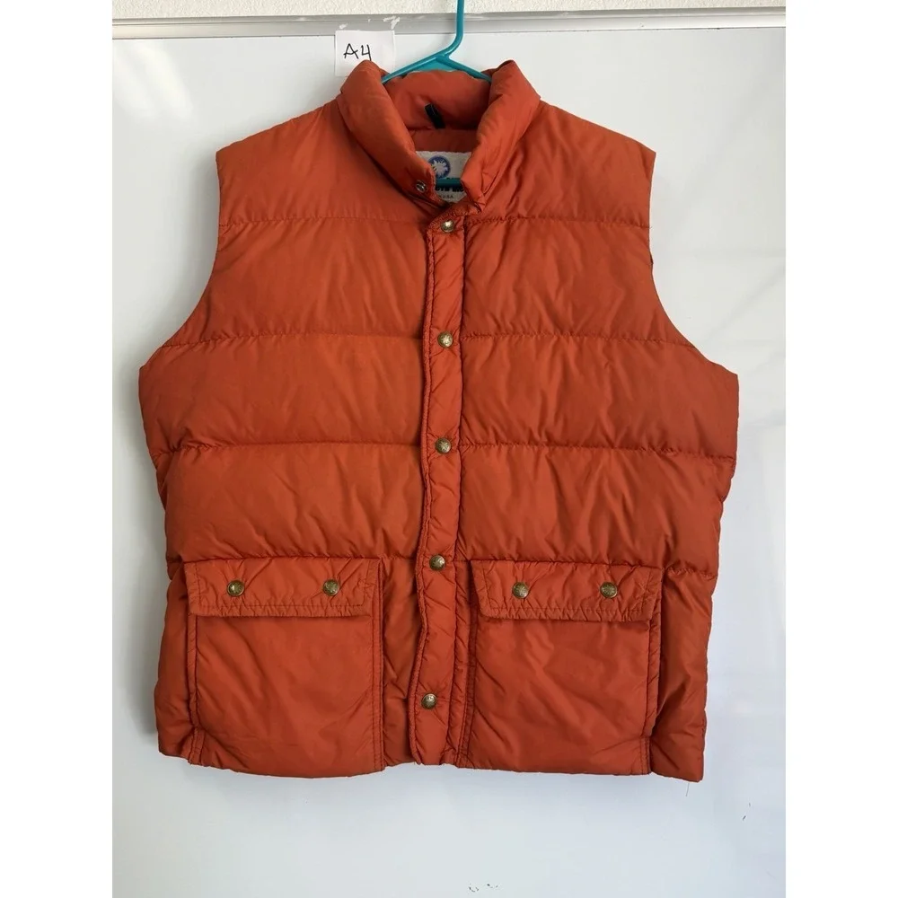 Vintage ROYAL DOWN VEST ORANGE MADE IN U.S.A. 24 Inches